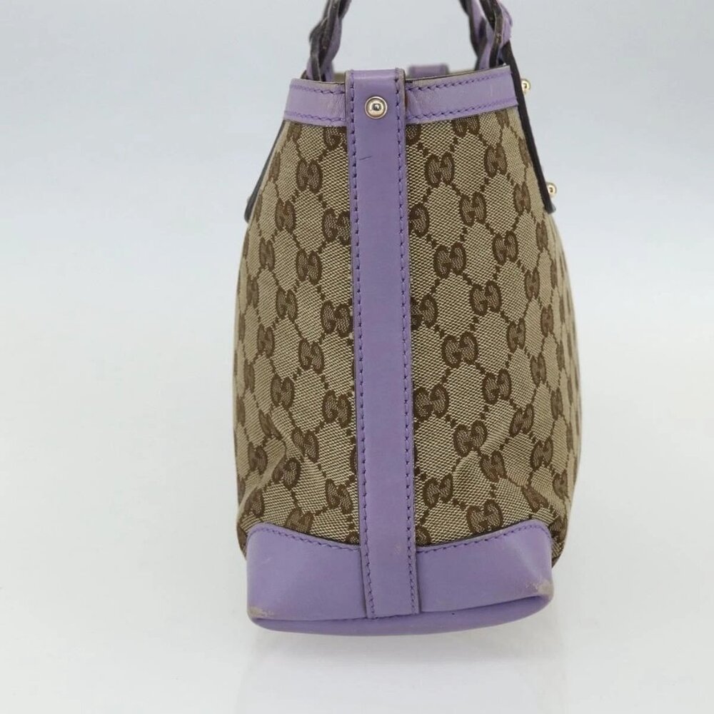 GUCCI GG Canvas Tote Bag Beige Gold 269878 Auth ka541 - Picture 5 of 16